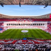 北京马拉松比赛(北京马拉松比赛奖金是多少)