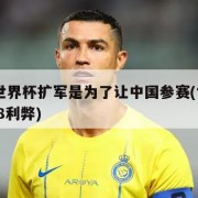 日媒:世界杯扩军是为了让中国参赛(世界杯扩军48利弊)