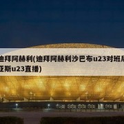 迪拜阿赫利(迪拜阿赫利沙巴布u23对班尼亚斯u23直播)