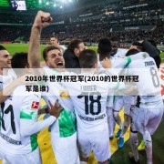 2010年世界杯冠军(2010的世界杯冠军是谁)