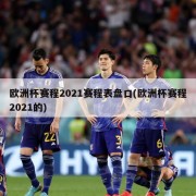 欧洲杯赛程2021赛程表盘口(欧洲杯赛程2021的)