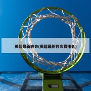 英超最新转会(英超最新转会费排名)