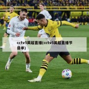 cctv5英超直播(cctv5英超直播节目单)