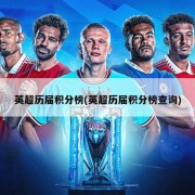 英超历届积分榜(英超历届积分榜查询)
