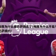 梅西为什么被巴萨踢出了(梅西为什么不能与巴萨续约)
