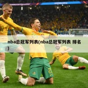 nba总冠军列表(nba总冠军列表 排名)