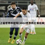 上届世界杯冠军(2002世界杯比赛结果)