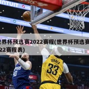 世界杯预选赛2022赛程(世界杯预选赛2022赛程表)