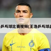 王浩乒乓球比赛视频(王浩乒乓球战绩)