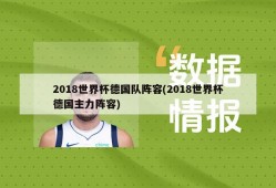2018世界杯德国队阵容(2018世界杯德国主力阵容)