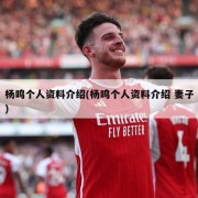 杨鸣个人资料介绍(杨鸣个人资料介绍 妻子)