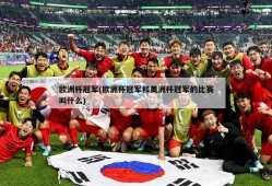 欧洲杯冠军(欧洲杯冠军和美洲杯冠军的比赛叫什么)