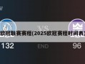 欧冠联赛赛程(2025欧冠赛程时间表)