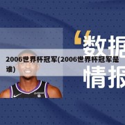 2006世界杯冠军(2006世界杯冠军是谁)