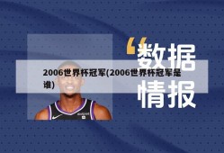 2006世界杯冠军(2006世界杯冠军是谁)