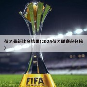 荷乙最新比分结果(2025荷乙联赛积分榜)
