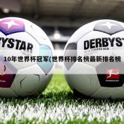 10年世界杯冠军(世界杯排名榜最新排名榜)