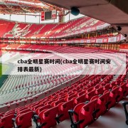 cba全明星赛时间(cba全明星赛时间安排表最新)